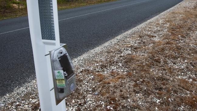 Breaking News Breaking News Virtual fencing sensor in place on Woolnorth Road. Source: Supplied.