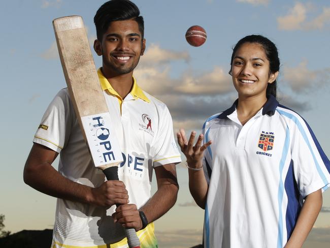 Cricketing siblings Tanvir Singh and Parneet Kaur.