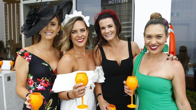 Candice Benfield, Erin Stuart, Melissa Fitzgerald and Belinda Foley at Nineteen at the Star. Picture: Brian Usher
