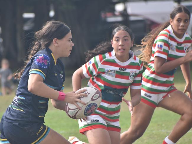 Queensland Country Rugby Championships, under-14 girls, North Queensland versus South Queensland, in Rockhampton, on June 29, 2024.