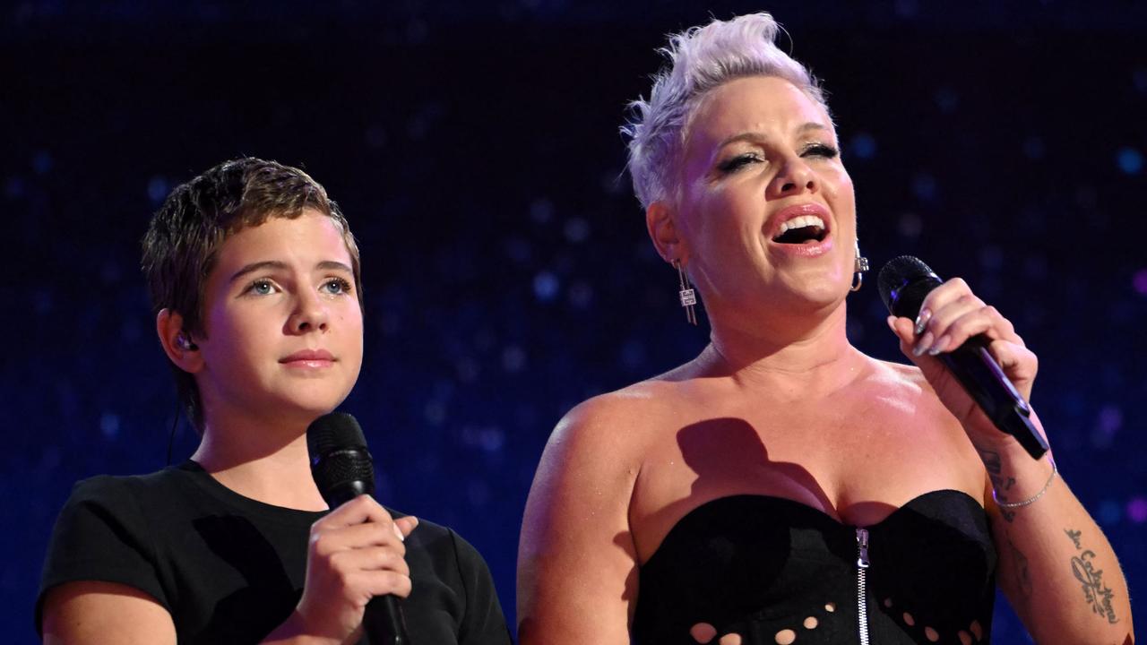 Pink (right, with daughter Willow) not in the top 25? Come to Australia and say that. Picture: AFP