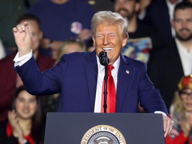 US President Donald Trump speaks at a rally at Circa Resort and Casino in Las Vegas, Nevada. Picture: Ian Maule/Getty Images/AFP