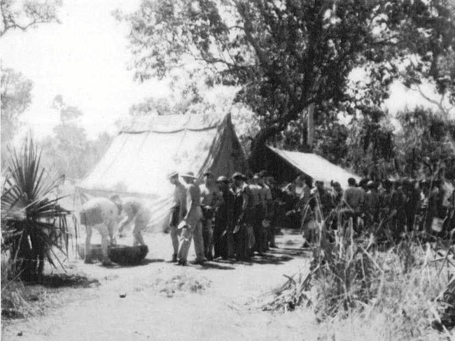 Soldiers on Mt Bundy Station during WWII. Picture: Contributed