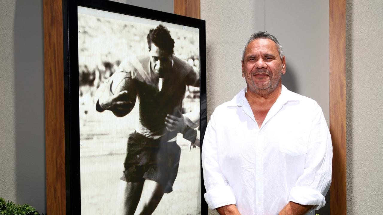 Earl Morgan photographed with his father Lionel Morgan who will receive a posthumous Order of Australia Medal as part of Australia Awards. Picture David Clark