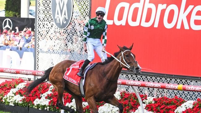 Via Sistina is set to race on next season and defend her Cox Plate. Picture: Vince Caligiuri/Getty Images