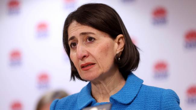 Premier Gladys Berejiklian pictured at a COVID-19 press conference. Picture: NCA NewsWire / Damian Shaw