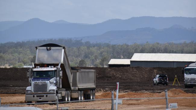 Works underway on new Heavy Vehicle Decoupling Facility, Gatton. Photo: Hugh Suffell