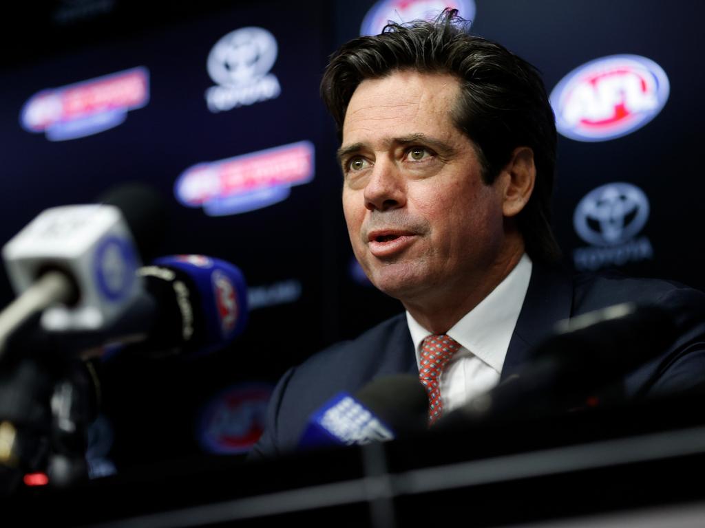 McLachlan says getting crowds to games in Victoria is a priority. Picture: Michael Willson / AFL Photos / Getty Images