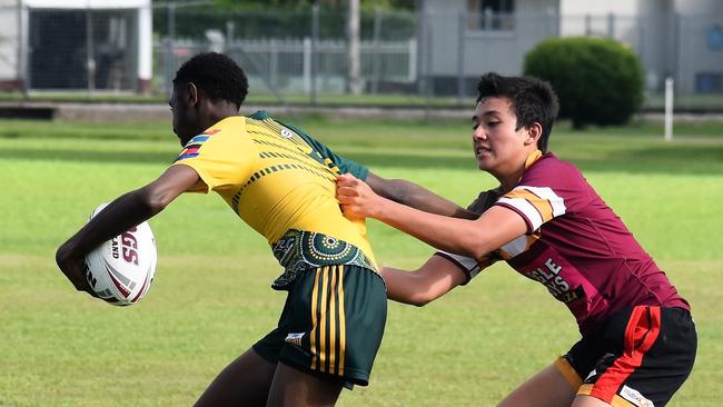 Photographs from the Will Murdoch Perpetual Shield. The annual U14 rugby league competition, in its second year, involved Gilroy Santa Maria College, Ingham State High School and St Teresa's Catholic College Abergowrie. Picture: Cameron Bates