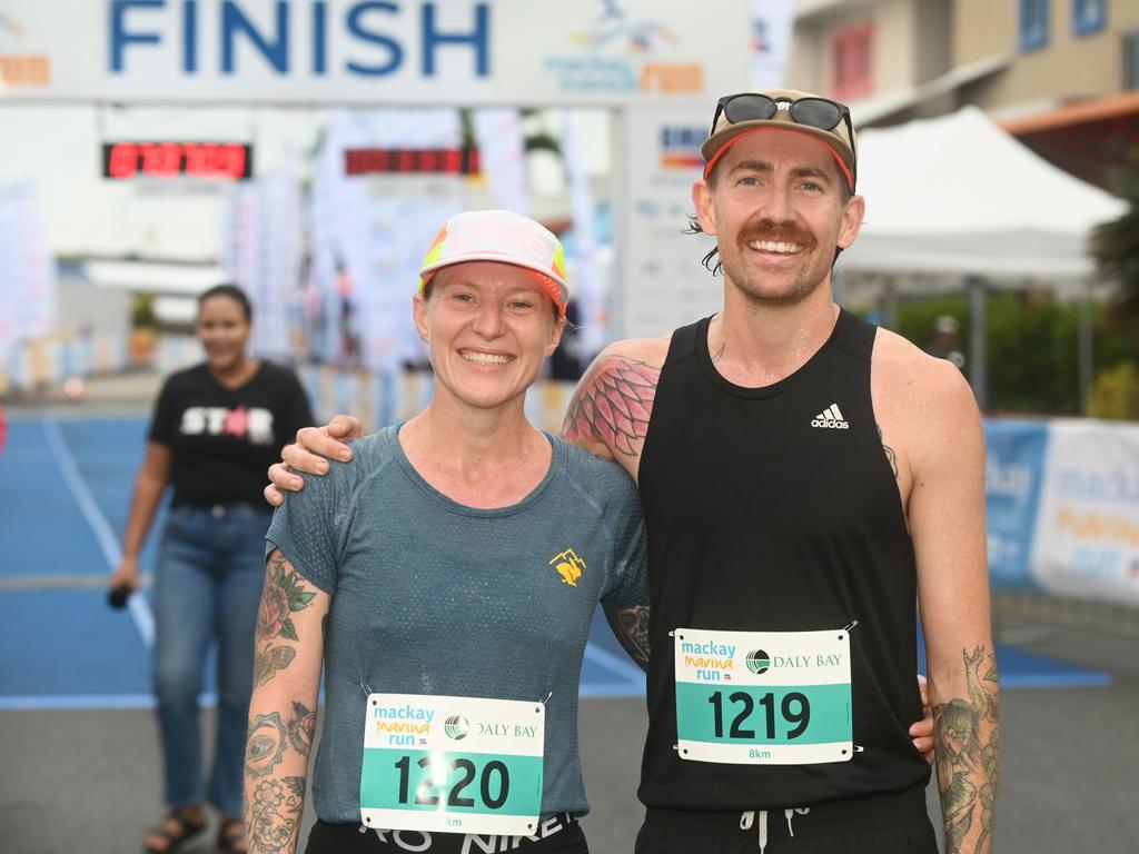 Meagan and Sam Brown at Mackay Marina Run Sunday 4 June 2023 Picture: Michaela Harlow