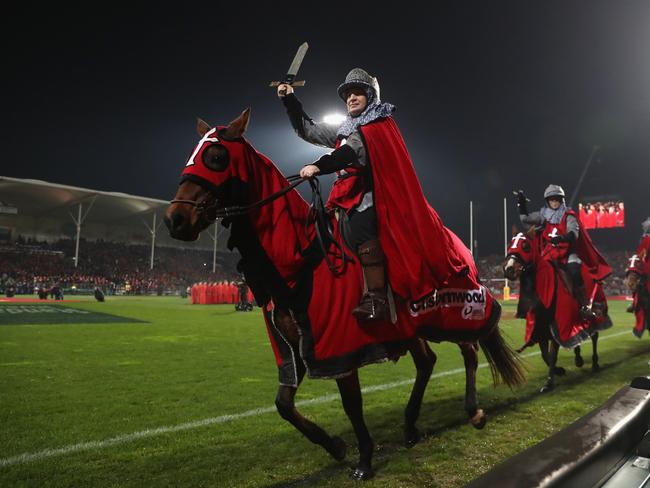 Crusaders horses provide the pre match entertainment during the match between the Crusaders and the British &amp; Irish Lions at AMI Stadium on June 10, 2017 in Christchurch, New Zealand. Picture: Getty