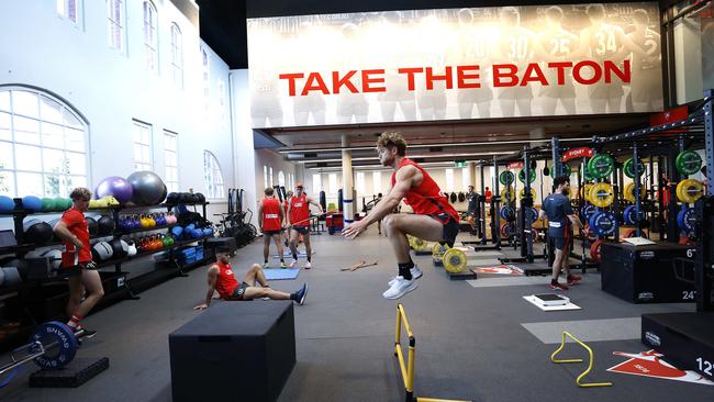 Dane Rampe in the new Sydney Swans HQ at the Royal Hall of Industries: Picture: Phil Hillyard