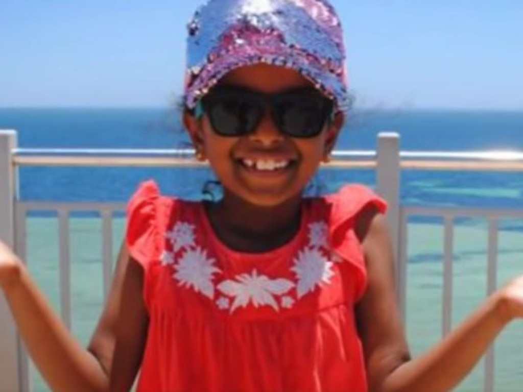 Aishwarya died at Perth Children's Hospital over the Easter weekend. Picture: 9 News