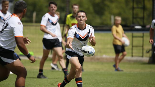 Dion Williams in action for the Macarthur Wests Tigers against the North Coast Bulldogs during round two of the Laurie Daley Cup at Kirkham Oval, Camden, 10 February 2024. Picture: Warren Gannon Photography