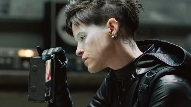 In her role as Lisbeth Salander in next month’s The Girl in The Spider’s Web.