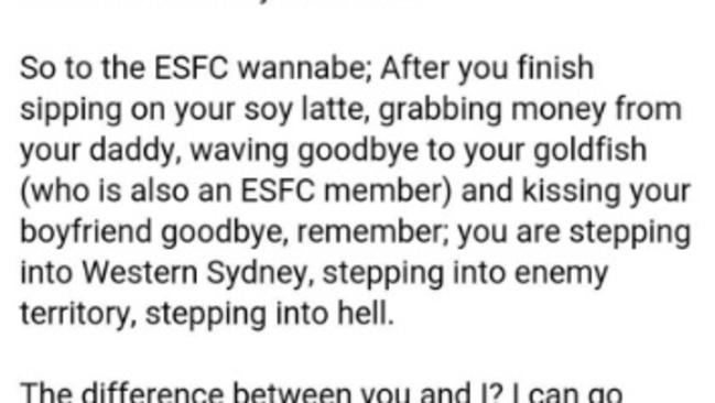 A Facebook post from the RBB last year.