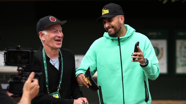 Kyrgios has a number of off-court interests, including commentary. (Photo by Clive Brunskill/Getty Images)