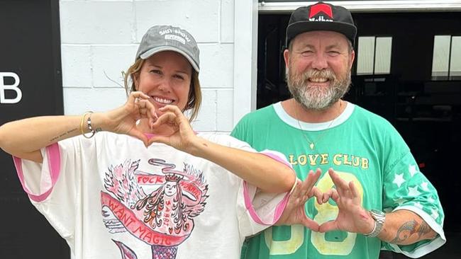 Husband and wife duo Ash Tardrew and Jason McDonnell of Gold Coast-based clothing label Sabbi. Picture: Instagram.
