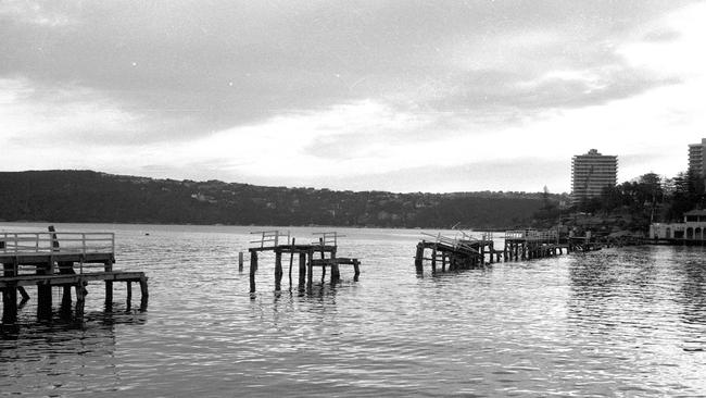 The remains of the Manly harbour pool on May 26, 1974. Photo Manly Daily