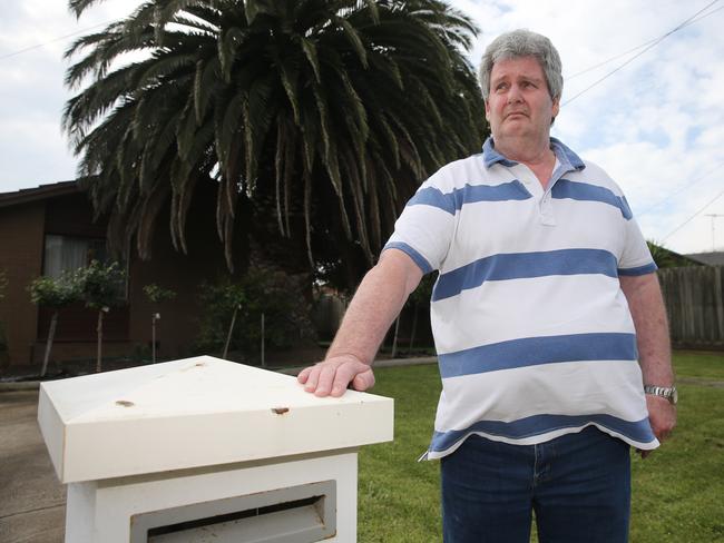 Peter Berry relies on Aus Post for deliveries of Stoma bags (similar to colostomy bag) and says deliveries have been delayed since the start of the year. Picture: Peter Ristevski