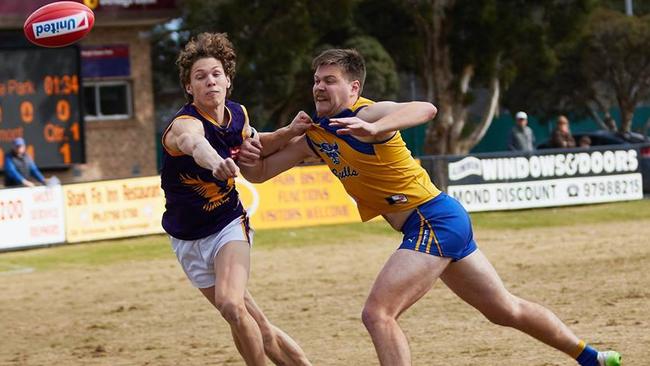 Charlie Young spoils the ball for Vermont. Picture: Garry Sparke