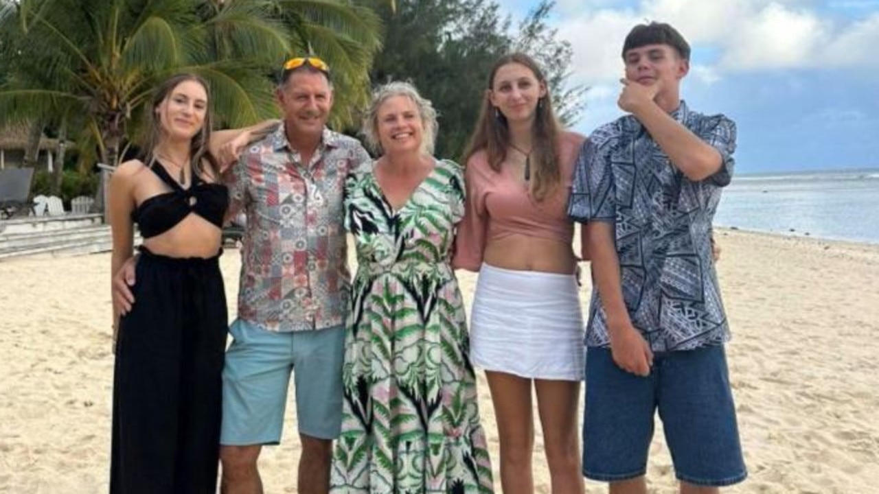 Coolum Colts player Kupa Parata (right) with his family. Picture - give a little.