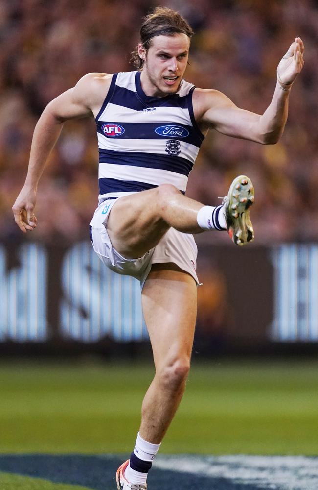 Jake Kolodjashnij hasn’t kicked a goal in six years – and blew a golden opportunity to do so against Fremantle on Monday. Picture: AAP Image/Michael Dodge