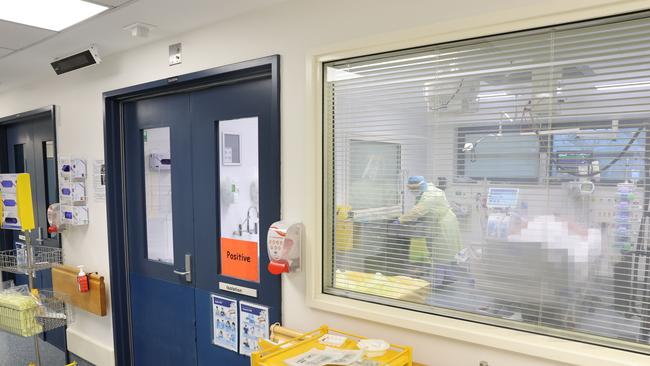 The Covid ICU ward at RPA Hospital. It is not known which hospital is caring for the infected prisoner. Picture: Richard Dobson