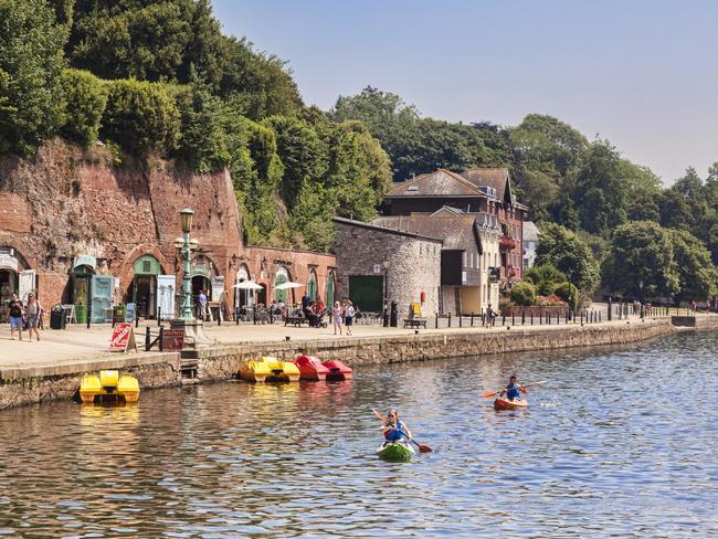 Kayak on the river in Devon.