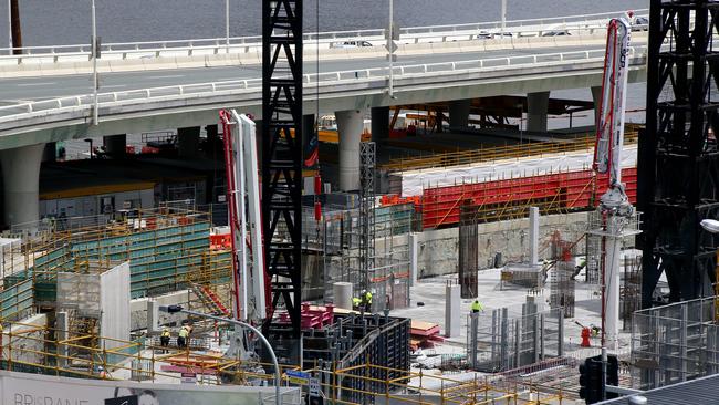 The construction site for Queens Wharf Residences are part of The Star Casino development in Brisbane.