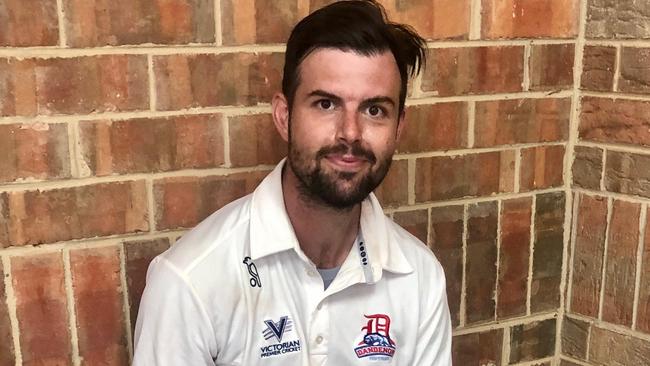 James Nanopoulos took nine wickets in Victorian Premier Cricket.