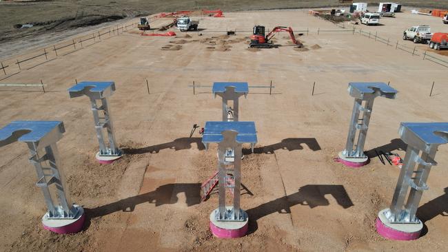 Construction work continues on the Wandoan South Solar project in Queensland'&#128;&#153;s Western Downs.