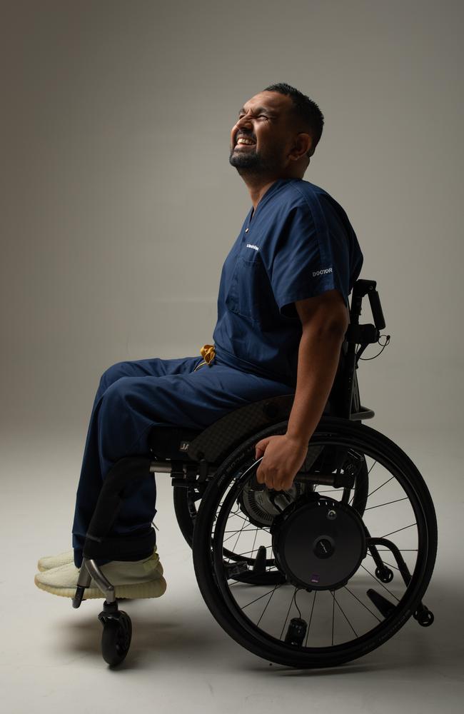 Dr Dinesh Palipana, emergency department doctor, lawyer, researcher and disability advocate. Picture: David Kelly