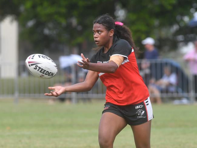 Kirwan State High School hosts St Patrick's College, Mackay, in round 1 of the 2025 Aaron Payne Cup. Senior Girls. Picture: Evan Morgan
