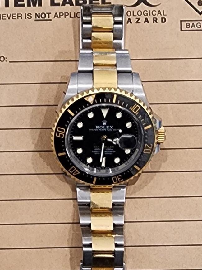 Officers also seized a Rolex watch. Picture: NSW Police