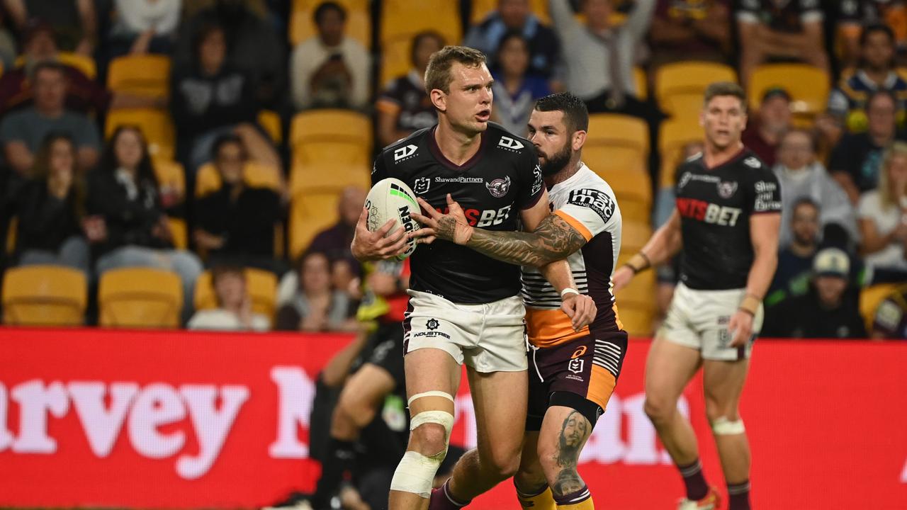 Tom Trbojevic looks a shadow of the player who tore the NRL apart last season. Picture: NRL Imagery