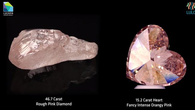 Pink diamonds are set to become even more rare with the recent closure of the Argyle mine in WA. Picture: Lucapa Diamond Company via NCA NewsWire