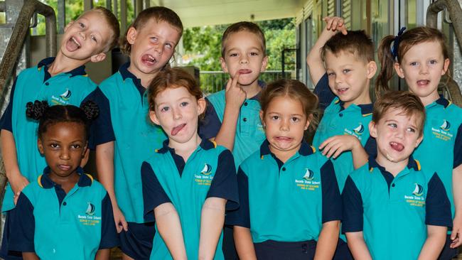 Bucasia State School 2022 Prep fun. Back: Vince, Nixon, Harry, Tate, Grace; front: Gamu, April, Laylah, Aidan. Picture: Michaela Harlow MKY2022PREPFUN