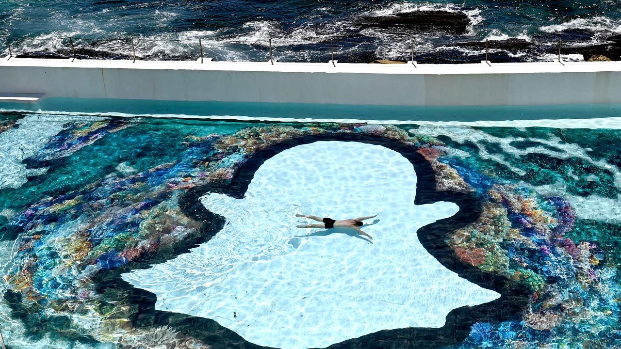 Back in 2021, a Bondi Beach seaside pool was temporarily transformed into a coral reef as for a campaign by Snapchat which has partnered with the Great Barrier Reef Foundation to protect the world's largest reef system. Picture: NCA NewsWire / Jeremy Piper