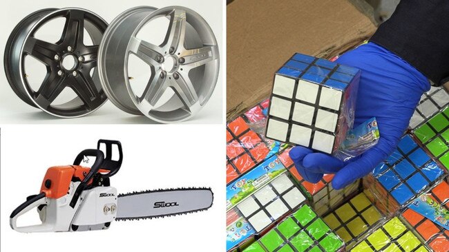 Bikies, crims’ fake goods seized: Spot the difference