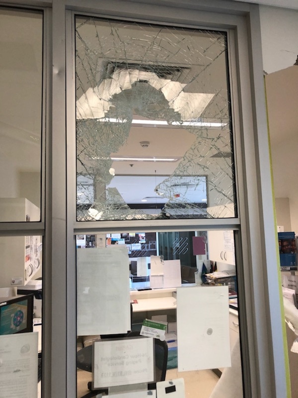 Ceduna Hospital accident and emergency area vandalised. Pictures supplied by State Government.