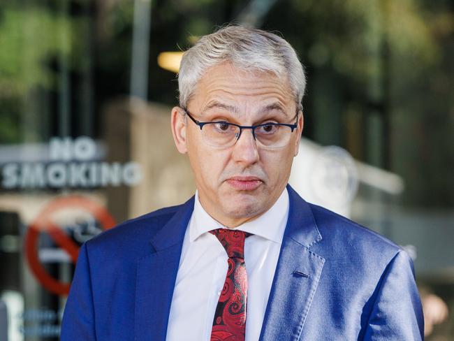 Questions were raised over share holdings including Telstra, CSL, and Beach Energy listed on Mr Pearson’s register of interests. Picture: Aaron Francis