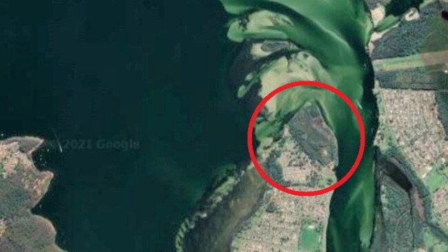 Coon Island is located in the Swansea Channel at Lake Macquarie. Picture: Google Maps.