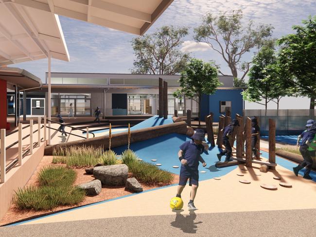 Artist's impression of the upgrade to Mawson Lakes School, South Australia. The $6m project has been designed by Phillips Pilkington Architects. July 2021. Picture supplied by the Department for Education