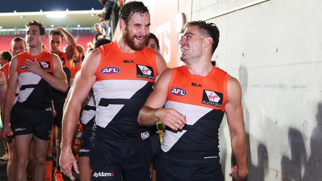 The Giants are yet to prove they can win without ruckman Shane Mumford. Picture: Phil Hillyard