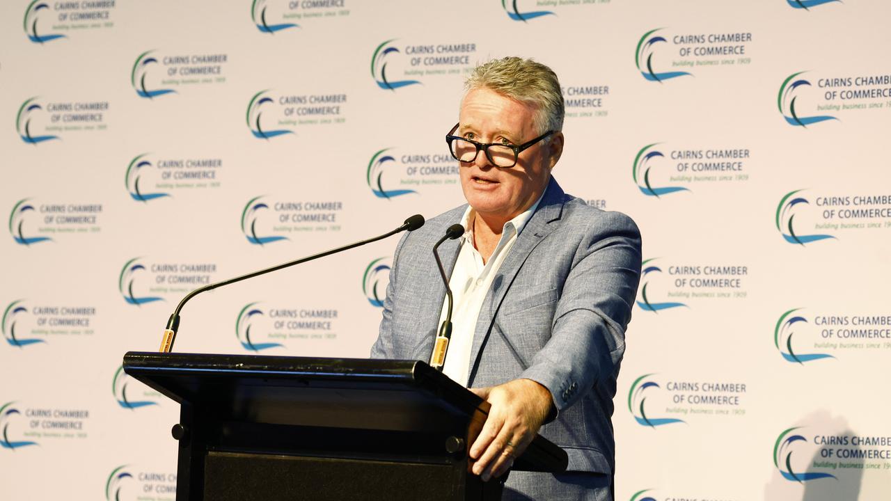 Queensland Tourism Minister Michael Healy spoke at the Cairns Chamber of Commerce February business lunch - Tourism Industry Update &amp; Outlook, held at the Pullman International hotel. Picture: Brendan Radke