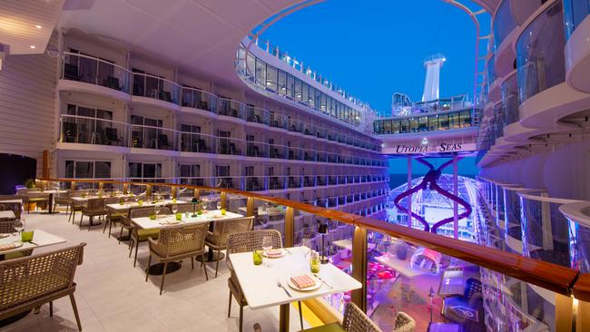 If you’re after a bells-and-whistles entertainment experience, with a multitude of restaurants and bars, that’s a traditional cruise on an ocean liner. Picture: Royal Caribbean/Supplied.