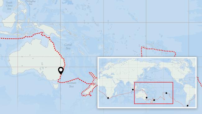 The east coast of Australia was sighted in April, 1770.