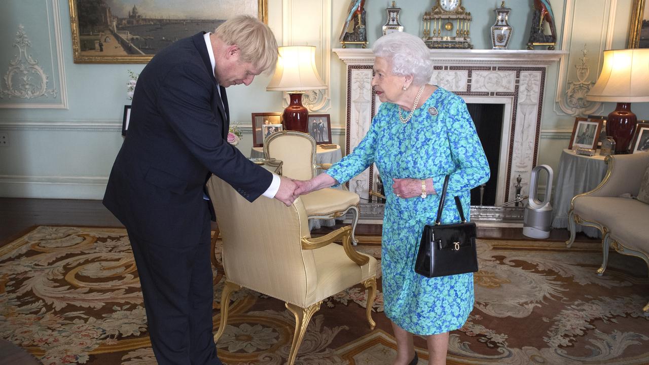 Boris Johnson is pictured being received by The Queen as he became Prime Minister back in 2019 (Photo by Victoria Jones - WPA Pool/Getty Images)