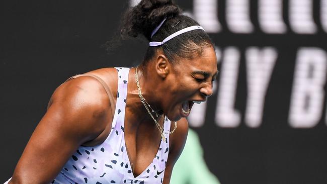 Serena Williams made light work of her first-round opponent. Picture: AFP